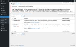 Page screenshot: Plugins ‹ Test site — WordPress