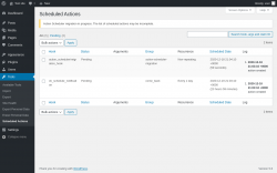 Page screenshot: Tools → Scheduled Actions