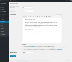 Page screenshot: Settings → Come Back!