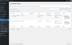 Page screenshot: Tools → Scheduled Actions