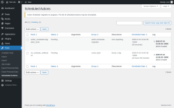 Page screenshot: Tools → Scheduled Actions