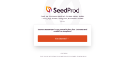 Page screenshot: SeedProd &lsaquo; Test site &mdash; WordPress