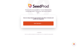 Page screenshot: SeedProd &lsaquo; Test site &mdash; WordPress