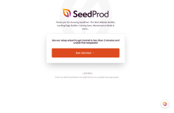 Page screenshot: SeedProd ‹ Test site — WordPress