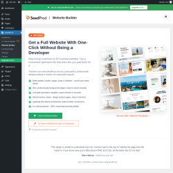 Page screenshot: SeedProd → Website Builder