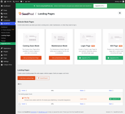 Page screenshot: SeedProd &rarr; Landing Pages