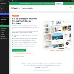 Page screenshot: SeedProd &rarr; Website Builder