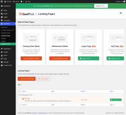 Page screenshot: SeedProd &rarr; Landing Pages