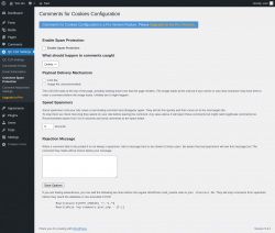 Page screenshot: QC CLR Settings &rarr; Comment Spam Protection