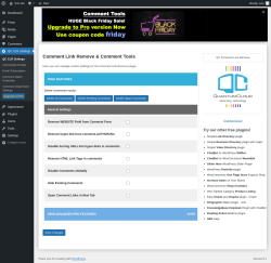 Page screenshot: QC CLR Settings