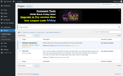 Page screenshot: Plugins &lsaquo; Test site &mdash; WordPress