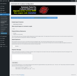 Page screenshot: QC CLR Settings &rarr; Comment Spam Protection