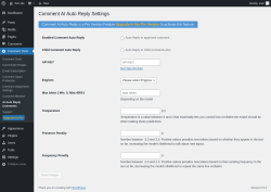 Page screenshot: Comment Tools &rarr; AI Auto Reply Comments