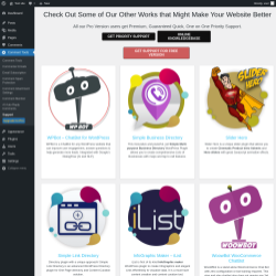 Page screenshot: Comment Tools &rarr; Support
