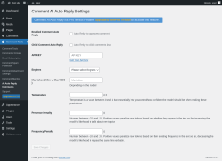 Page screenshot: Comment Tools &rarr; AI Auto Reply Comments