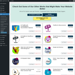 Page screenshot: Comment Tools &rarr; Support
