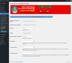 Page screenshot: Comment Tools &rarr; AI Auto Reply Comments