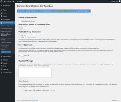 Page screenshot: Comment Tools &rarr; Comment Spam Protection