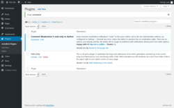 Page screenshot: Plugins ‹ Test site — WordPress