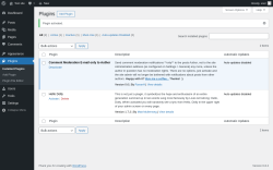 Page screenshot: Plugins ‹ Test site — WordPress