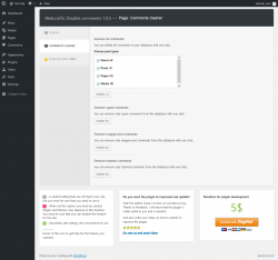 Page screenshot: Comments cleaner