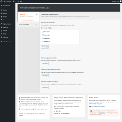Page screenshot: Comments cleaner