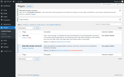 Page screenshot: Plugins &lsaquo; Test site &mdash; WordPress