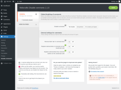 Page screenshot: Settings &rarr; Disable comments