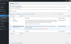 Page screenshot: Plugins &lsaquo; Test site &mdash; WordPress
