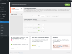 Page screenshot: Settings &rarr; Disable comments