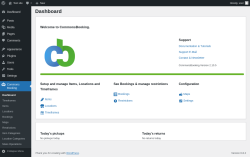 Page screenshot: Commons Booking