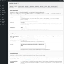 Page screenshot: Settings → CommonsBooking → General