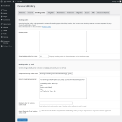 Page screenshot: Settings → CommonsBooking → Booking codes