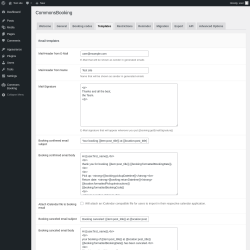Page screenshot: Settings → CommonsBooking → Templates