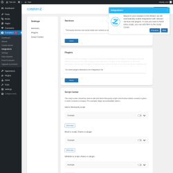 Page screenshot: Complianz  &rarr; Integrations