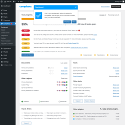 Page screenshot: Complianz 