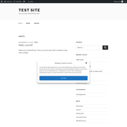 Page screenshot: Test site &ndash; Just another WordPress site