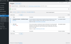 Page screenshot: Plugins ‹ Test site — WordPress
