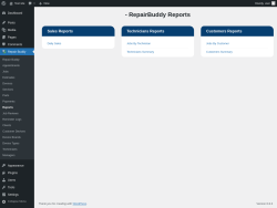Page screenshot: Repair Buddy → Reports