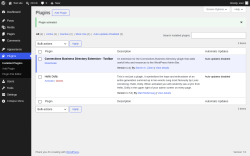 Page screenshot: Plugins &lsaquo; Test site &mdash; WordPress