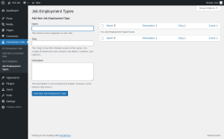Page screenshot: Connectoor Jobs → Job Employment Types