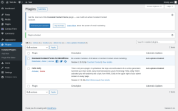 Page screenshot: Plugins &lsaquo; Test site &mdash; WordPress