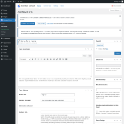 Page screenshot: Contact Form &rarr; Add Form