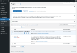 Page screenshot: Plugins &lsaquo; Test site &mdash; WordPress
