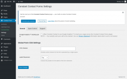 Page screenshot: Contact Form → Settings