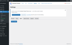 Page screenshot: Contact Form → Settings → Opt-in