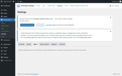 Page screenshot: Contact form &rarr; Settings &rarr; Opt-in