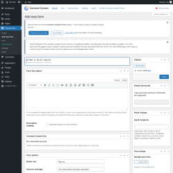 Page screenshot: Contact form &rarr; Add new form