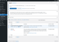 Page screenshot: Plugins &lsaquo; Test site &mdash; WordPress