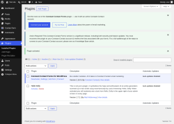 Page screenshot: Plugins &lsaquo; Test site &mdash; WordPress